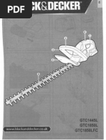 Black Decker Hedge Trimmer GTC1445L Manual PDF