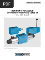 Denison Hydraulics Directional Control Valve Cetop 05: Series 4D02 Design B