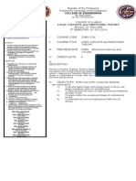 COEN 3134 - Logic Circuits and Switching Theory Syllabus - CANSINO