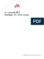 IP Office 4.1: Manager: 03. Short Codes