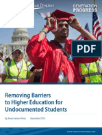 Removing Barriers To Higher Education For Undocumented Students