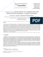 Vibration and Acoustic Response of A Composite Plate With Inherent Material Damping in A Thermal Environment