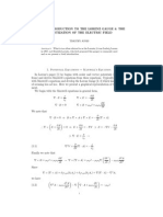 A Brief Introduction To The Lorenz Gauge & The Quantization of The Electric Field.