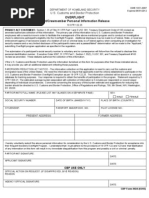 U.S. Customs Form: CBP Form 442A - OVERFLIGHT Pilot/Crewmember Personal Information Release