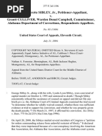 George Everette Sibley, Jr. v. Grantt Culliver, 377 F.3d 1196, 11th Cir. (2004)