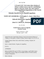 Michelle MacDonald v. Town of Leesburg Christopher L. Jones John Does James Kidwell, and John D. Carneal, 991 F.2d 790, 4th Cir. (1993)