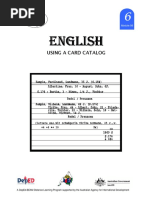 English 6 DLP 58 Using Card Catalog