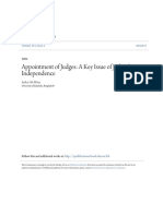 Appointment of Judges - A Key Issue of Judicial Independence PDF