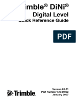 Trimble DiNi - Quick Ref Guide Ver.0101