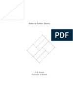 Notes On Lattice Theory: J. B. Nation University of Hawaii