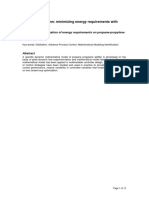 Distillation Column Minimizing Energy Requirements With APC