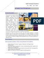 LP 001 Logistics and Supply Chain Management: Course Description