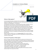 The Effects of Mercaptans On Various Metals