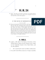 HR-24 A Bill To Audit The FEDERAL RESERVE Would End This Private CORPS Bank