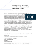 Applying Systemic Functional Linguistics To Build Educators' Knowledge of Academic English For The Teaching of Writing