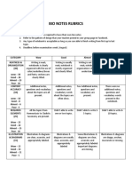 Bio Notes Rubrics