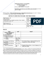 Ateneo de Manila Law School Negotiable Instruments Law Course Outline