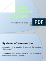 Chinese Numeration System