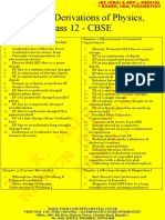 Important Derivations of Physics, Class 12 - CBSE: R. K. Malik'S Newton Classes Ranchi