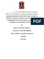 Factors Affecting The Proper Function of Nerve Stimulator Machine at Machakos Referal Hospital