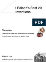 Thomas Edison's Best 20 Inventions