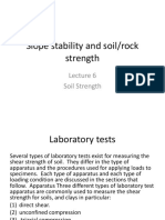 Slope Stability and Soil/rock Strength