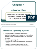 Introduction To Operating System Operating System Definitions OS - Objective & Functions