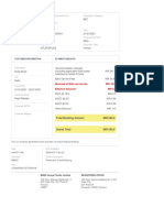 Tax Invoice: Customer Information Payment Breakup