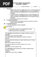 English Activity Sheet Q3week 3