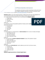 Idioms & Phrases Question and Answers: Directions (1-10)