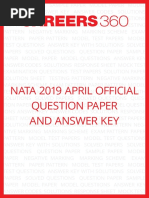 NATA 2019 Question Paper With Answer Key