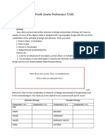 Fourth Quarter Performance TASK MAPEH 6