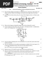 Control System Question Paper