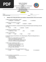 Second Quarter Third Summative Test Science 6