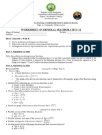 Worksheet in General Mathematics 11: Villaba National Comprehensive High School