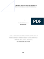 Makur - The Effects of Financial Innovation On The Financial Performance of Commercial Banks in South Sudan