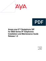 Avaya One-X™ Deskphone SIP For 9600 Series IP Telephones Installation and Maintenance Guide Release 1.0