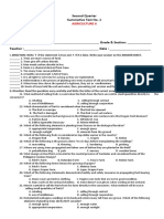 Second Quarter Summative Test No. 1: Agriculture 6