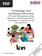 TLE-ICTE6 Q2 Mod6 PerformingAdvanceCalculationsUsingElectronicSpreadsheets V4