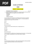 Cbse Class 12 Physics Electrostatics Question