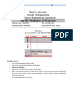 MTExam3 Strength of Materials 2022 2023 