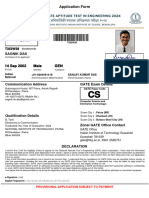 GATE 2024 Application Form