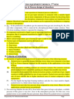 Absorption Operation and Equipment Design