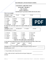 Cognitive Abilities Test - Grade 5