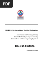 Fundamentals of Electrical Engineering Course Outline