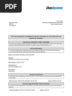 ChexSystems Sample Disclosure Report