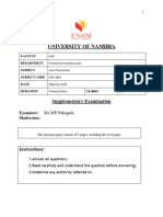 Law of Succession Supplementary Exams 2020