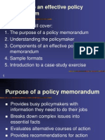 Policy Memorandum