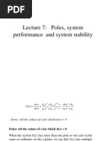 Control Lecture 8 Poles Performance and Stability