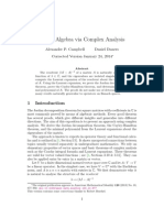 Linear Algebra Via Complex Analysis: Alexander P. Campbell Daniel Daners Corrected Version January 24, 2014